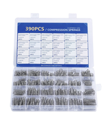 Stainless Steel Compression Springs Assortment Kit, 390 Pcs, 24 Sizes - $452.73 MXN
