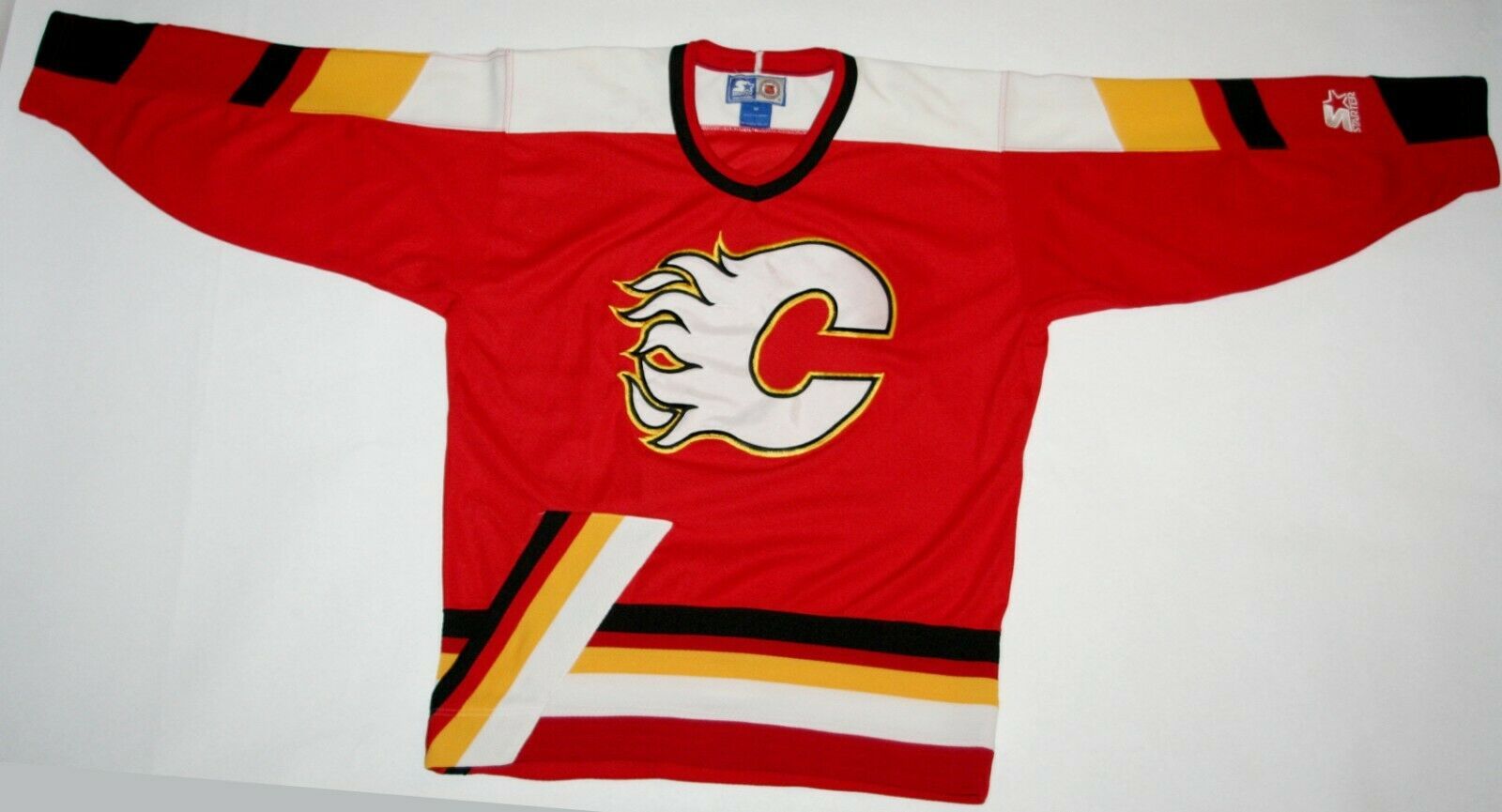 Primary image for VTG Starter Calgary Flames Hockey Home Red NHL Jersey 1995 - 1998 Adult Size M