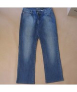 DKNY Jeans Womens Blue Denim Mid-Rise Straight-Leg Jeans Sz 14 DRK Wash - €14,31 EUR