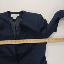 Petite Sophisticate Women's Blue/White Stripes 1-Button Blazer Jacket Size 4 image 5