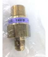 Pipe Fitting, Brass Gas Flare Connector Check Valve , 3/8&quot; Flare x 1/2&quot; MPT - £6.84 GBP