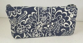 Retired Vera Bradley Knot Just a Clutch Twirly Birds Magnetic Blue/White Handbag - £23.63 GBP