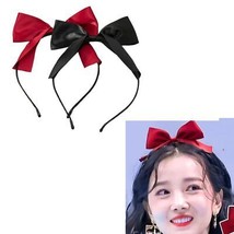 Large Hair Bows Headbands for Girls Red Black Bow Headband Big Bowknot H... - £16.60 GBP