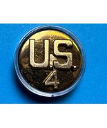CIRCA 1937-1943, U.S, 4th REGIMENT, COLLAR DISK, TYPE III, ENLISTED, U..... - €12,91 EUR