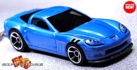  Rare Keychain Blue Chevrolet Corvette C6 Grand Sport Custom Ltd Great Gift - £30.66 GBP