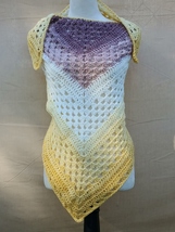 Women Shawl Wrap Sweater Crocheted Hand crafted Unique One of a kind - £36.08 GBP