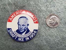 Dwight Eisenhower Kleenex Tissues Reproduction 1968 PIN BUTTON EUC Campaign - £4.65 GBP