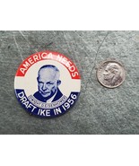 Dwight Eisenhower Kleenex Tissues Reproduction 1968 PIN BUTTON EUC Campaign - £4.89 GBP
