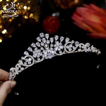 Crowns for Women Wedding Accessories Engagement Hair Ornaments Bridal Jewelry CZ - £72.93 GBP