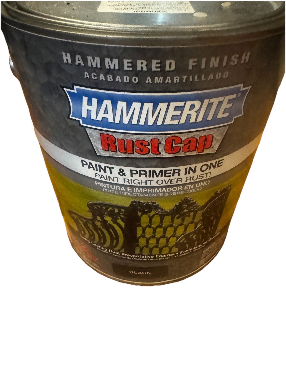 Hammerite Rust Cap BLACK Hammered Finish Metal Paint 1 gallon kilz all i... - £351.68 GBP