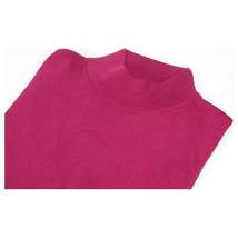 Merinos Wool Sweater PRINCELY Made in Turkey Soft Knits Mock 1011-00 Fuchsia image 4