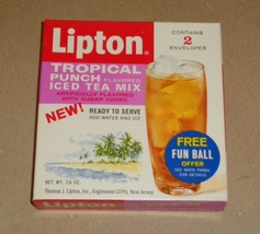 Lipton Ice Tea – Tropical Punch - Boxed Tea Mix Rare Vintage 1960s Or 1970s New - $9.99