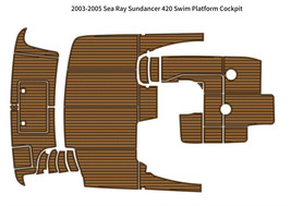 2003-2005 Sea Ray Sundancer 420 Swim Platform Cockpit Pad Boat EVA Teak Floor - £1,751.35 GBP