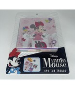 Disney Minnie Mouse 5 Suction Cup Squares Non Slip Bath Tub Treads Decor... - $8.47