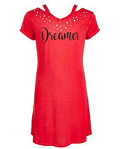 Kandy Kiss Big Kid Girls Pearl Trim Graphic Print Dress, X-Large, Red - $24.18