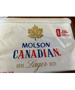 Molson Canadian Cooler 6 Pack Can White Promotional Carry Cooler Gold Logo - £12.02 GBP