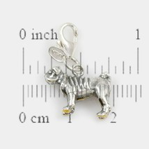 Pug-Puppy Dog Charm 3-d Solid Sterling Silver - £37.98 GBP