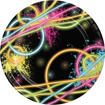Creative Converting 8 Count Sturdy Style Paper Dessert Plates, 7&quot;, Glow Party - £10.38 GBP
