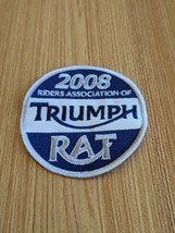 Vintage Patch TRIUMPH RIDERS ASSOCIATION RAT 2008 Sew On Cloth Badge NEW - £10.66 GBP
