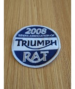 Vintage Patch TRIUMPH RIDERS ASSOCIATION RAT 2008 Sew On Cloth Badge NEW - £10.82 GBP