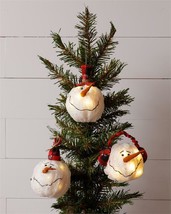 Set Led Snowmen Ornaments - battery operated - £25.13 GBP