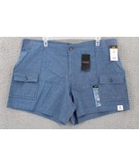 Lee Plus Flex to Go Shorts Womens SZ 24W Medium Blue Chambray Mid Rise C... - £14.95 GBP