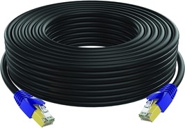 Cat 7 Ethernet Cable 100 ft RJ45 600 MHz Heavy Duty Indoor Outdoor Gamin... - £60.38 GBP