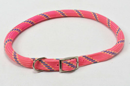 Nylon Dog Collar Multi Color Neon Pink 25&quot; - £10.03 GBP