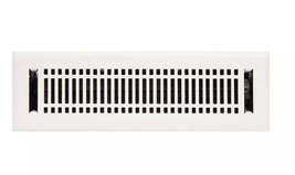 New White 2-1/4" x 10" Contemporary Steel Floor Register by Signature Hardware - $19.95