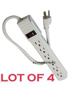 LOT OF 4 UL LISTED 6 Outlet Power Strip Surge Protector 1.6 ft 14/3 AWG - €21,74 EUR