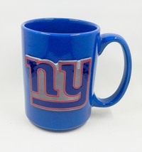 New York Giants Pewter Logo Blue Coffee Tea Mug Cap 12 oz Great American Product - £11.93 GBP