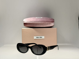 Miu Miu Glimpse Black Oval Sunglasses - MU 06ZS - $250.00