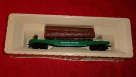 Vintage HO Scale AHM Burlington Northern Operating Log Dump Car w/Logs - $19.99