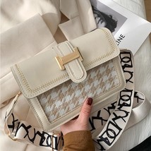 Houndstooth Messenger Bags for Women Brand Designer Shoulder Bag Female Luxury H - £20.68 GBP