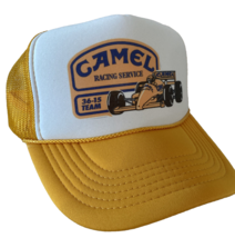 Vintage Camel Racing Hat Trucker Hat Racing snapback Yellow Unworn Adjus... - £11.68 GBP