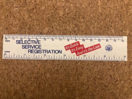 Vintage Selective Service Promotional Plastic Ruler - $7.90