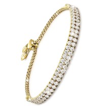 Gold Bracelets for Women Girl Fashion Bangle Chain - £41.15 GBP