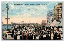 Boardwalk From Kentucky Avenue Atlantic City New Jersey NJ DB Postcard D20 - £3.91 GBP