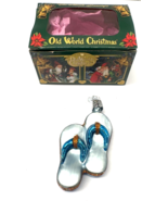 Merck Old World Flip Flop European Glass 4&quot; Christmas Ornament NEW - $274.49 MXN