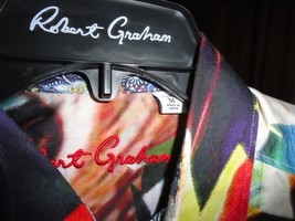 Robert Graham Grig Colorful Short Sleeve Shirt Size Medium NWTS image 8
