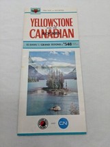 1968 Yellowstone And The Canadian Rockies 15 Day Tour Travel Brochure Pa... - $19.15