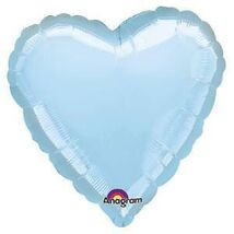 Pastel Blue Heart Shaped Balloon - $1.47