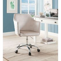 ACME Cosgair Office Chair in Champagne Velvet & Chrome 92506 - $225.99