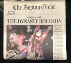 Tom Brady Super Bowl Champions LIII  Boston Globe Newspaper 2/4/2019 - $14.53