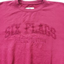 Six Flags Magic Mountain Theme Park Men's Cotton Blend Red Sweatshirt Size Large image 4