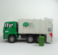 Bruder Rear Loading Recycling Trash Garbage Truck Green Cab Made In Germ... - $25.60