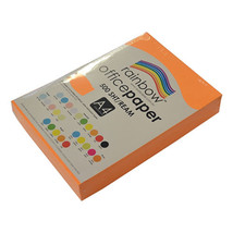 Rainbow A4 Fluoro Copy Paper 75gsm 1-Ream - Orange - $46.26