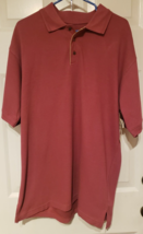 Caribbean Joe size M Men&#39;s Fuchsia Short Sleeve Polo Shirt NWT - £12.36 GBP