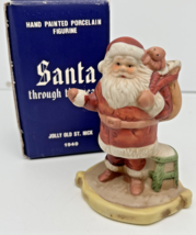 1990 Santa Through the Years 1940 Saint Nicholas Hand Painted Porcelain Figurine - £10.45 GBP