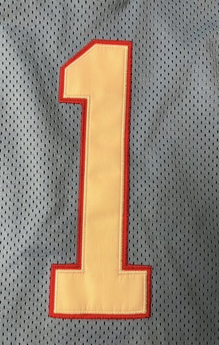 Vintage Houston Oilers Warren Moon Football Jersey Faded Tag Blue #1 NFL Footbal Item image 2